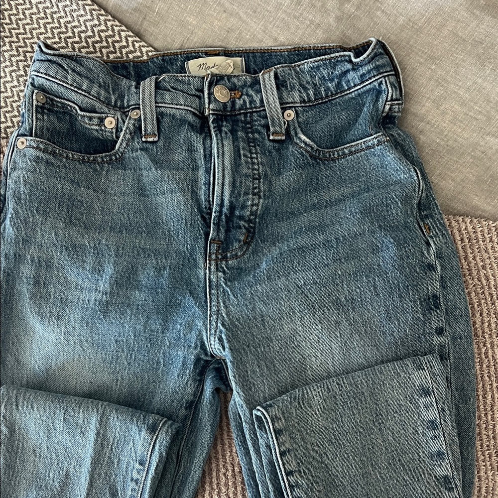 Madewell Classic Straight Leg Blue Jeans